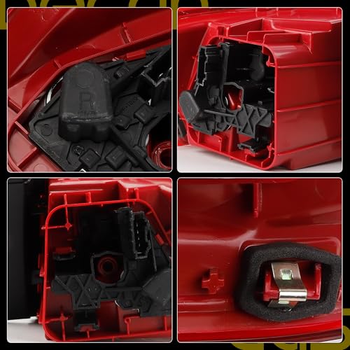 Passenger Tail Light Assembly Compatible with 2011-2014 Volkswagen Jetta Rear Lamp Outer Right Side with Halogen Bulbs Rear Taillight, Cannot fit to Hybrid Replaces# VW2805107 5C6945096D - Dasbecan