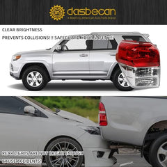 Dasbecan Side Tail Light Assembly Compatible with Toyota 4Runner 2010-2013 Rear Lamp Replaces# 81551-35360 TO2819147