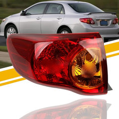 Left Tail Light Assembly Rear Outer Lamp Compatible with 2009-2010 Toyota Corolla Driver Side Brake Light Replace 8156002460 TO2800175