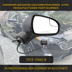 Dasbecan Left Right Passenger Side Mirror Compatible with Ford Fusion 2016-2022 Rear view Mirror | Electric Adjustment | Replace# FS7Z-17682-B | 3Pins | Paintable