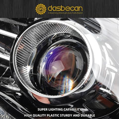 Dasbecan LED Headlights (w/Bulbs) Compatible With Dodge Ram 1500 2013-2018 Ram 2500 & 3500 2014-2018 Projector Headlamp assembly w/Chrome Trim