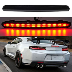 Dasbecan LED 3rd Third Brake Light Smoked Center High Mount Stop Light Compatible with Chevy Camaro Gen6 2016-2021 Replaces# 84330249 84484035