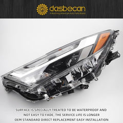 Dasbecan LED Headlight Compatible With Toyota RAV4 2022 2023 XLE LED Left & Passenger Driver Side Headlamp Assembly