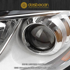 Dasbecan LED Headlight Compatible with 2015 2016 2017 2018 Nissan Murano Left+Right Headlamp Assembly Black Housing Clear