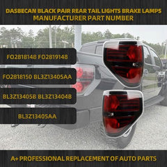 Dasbecan Pair Rear Tail Lights Brake Lamps Assembly Compatible with 2009-2014 Ford F150 SVT Replaces# FO2818148 FO2819148 FO2818150 BL3Z13405AA BL3Z13405B BL3Z13404B BL3Z13405AA