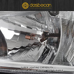 Dasbecan Halogen Headlight Assembly Compatible With Ford Focus 3rd Gen 2015-2018 w/o LED DRL