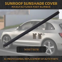 Dasbecan Beige Grey Panoramic Sunroof Sun Shade Corn Curtain Cover Compatible with VW Jetta Golf Tiguan Sharan Audi Q5 Replaces# 1K9877307B