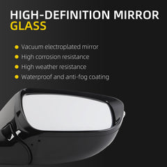 Passenger Mirror Black Compatible with 15-24 Nissan Murano 9Pins | Heated Power Folding Power Glass With Turn Signal Light Right Rear View Mirror Replaces 96301-5AP4A 963015AP4A