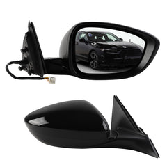 Side Rear View Mirror Black Compatible with 2023-2026 Honda Accord Power Glass Blind Spot Manual Folding HD Lens Passenger Right Door Mirror Replace#7620830BA01 HO1321358(5pin)