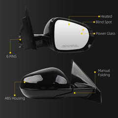 Side Rear View Mirror Compatible with 2021-2024 Chevy/Chevrolet Trailblazer LT Power Heated Blind Spot Door Rearview Mirror Passenger Right GM1321671 42834254-PFM(6pin)