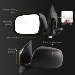 Dasbecan Side Mirror Compatible with 04-06 Lexus RX330, 06-08 RX400H, 07-09 RX350 9 Pins