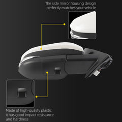 Right Passenger Side Mirror Compatible with Toyota 4Runner 2014-2023 Manual Folding Power Adjustable Glass Heated Turn Signal Puddle Light Replaces TO1321312 White 9Pins