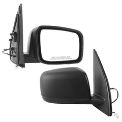 Passenger Side Mirror Black Compatible with Nissan Rogue 2008-2015 | Non-heated Manual Fold Power Glass, 3PINS Connector, OE#96373-JM00A, NI1321235