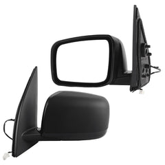 Driver Side Mirror Black Compatible with Nissan Rogue 2008-2015 | Non-heated Manual Fold Power Glass, 3PINS Connector, OE#96374-JM00A, NI1320235