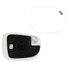 Left Driver Side Mirror Glass Compatible with Mazda CX-5 2017-2023 CX-9 2016-2023 with Heated Blind Spot Detection Convex Glass with Backing Plate Replaces TK71-69-1G7