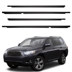 Weatherstrip Window Seal Car Window Moulding Trim 4pcs Compatible with Toyota Highlander 2008 2009 2010 Replaces# 75720-0E030 75710-0E030 75740-0E030 75730-0E030