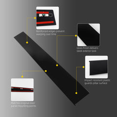 Front Door B-Pillar Trim Compatible With 2019-2026 Ram 1500 DT RH Gloss Finish Door Window Trim Panel Exterior Molding Right Passenger Side B-Pillar Applique OE# 68292934AC