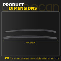 Dasbecan 2PCS Windshield Molding Strip Compatible with Dodge Ram 2009-2022