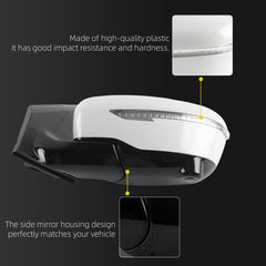 Driver Side Mirror Compatible with 15-24 Nissan Murano 13Pins | Heated Power Folding Power Glass With Turn Signal Light Camera White Left Rear View Mirror #NI1320288 96374-4BA0A