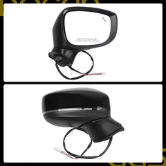 Passenger Side Mirror Assembly Compatible With CX-5 CX5 2017-2022 Replaces# MA1321198 KB7W69122 KB7W691G1 KB8C69121A KB8C69121APFM (White)