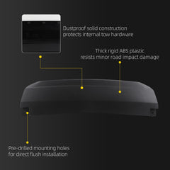 Rear Trailer Hitch Cover Replace 85139540 84340919 GM1129130 For 2021-2024 Chevy Suburban Tahoe GMC Yukon Yukon XL Mounting Clips Included Trailer Hitch Cover