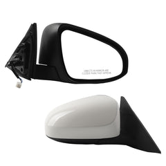 Passenger Side Door Mirror Compatible with 2012-2014 toyota camry Power Adjustment Manual Fold Non-Heated Painted Right Rearview Mirror Assembly Replace TO1321275 8790806400 8790806401 3Pins