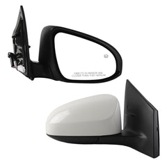 Right Passenger Side Mirror Compatible with Toyota Corolla 2014-2019 Power Glass Heated Paint to Match Door Mirror Assembly Replaces 8791002F91C0 White 5Pins