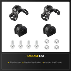 Front Suspension Stabilizer Bar Bushing and brackets Kit Compatible with Dodge Ram 1500, Ram Classic 1500 4WD Replace# 928-563 52013406AA 52037710AC 52110141AB