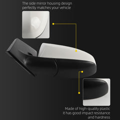 Left Driver Side Mirror Compatible with Toyota Corolla 2014-2019 Power Glass Manual Folding Non-Heated Paint to Match Door Mirror Assembly Replaces 8794002F21C0 White 3Pins