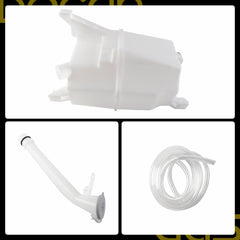 Windshield Washer Reservoir Tank Assembly Compatible with 2014-2016 Nissan Rogue S SL SV 2.5L, Replaces 28910-4BA0A NI1288167 14898275, Includes Filler Neck Inlet & Hose