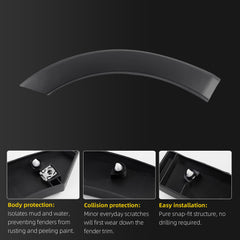 Fender Flare Molding Trim Compatible with 2015-2026 Ford Transit | Front Door Left Driver Side Rear For Transit 150 250 350 HD Replace# BK3Z61278L01AA FO1290137R