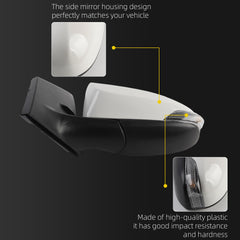 Left Driver Side Mirror Compatible with Toyota Corolla 2014-2019 Power Glass Heated with Turn Signal Light Door Mirror Assembly Replaces 8794002F50 White 7Pins