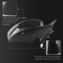 Right Passenger Side Mirror Compatible with Nissan Kicks 2018-2023 Power Glass Heated Paint to Match Door Mirror Assembly Replaces 963015RL0C-PFM NI1321295 Black 5Pins