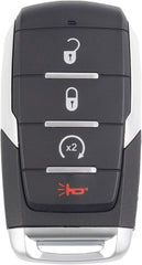 Key Fob Shell Compatible with 2019 2020 2021 2022 Ram 1500 Keyless Entry Remote Control Smart Key Fob Cover 4 Buttons OHT-4882056 68442907 68291689