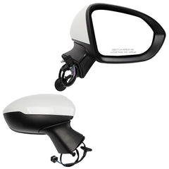 Right Passenger Side Mirror-Compatible with Chevy Cruze 2016-2019 Power adjustment Manual fold Non-Heated-Side View Mirror Assembly Replace GM1321541 (3 pins) White