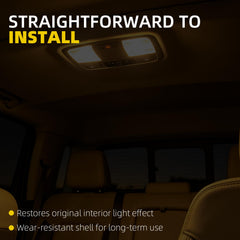 Rear Interior Dome Light Compatible with Chevrolet Silverado/Suburban/Tahoe/Volt GMC Sierra/Yukon Cadillac Escalade Roof Reading Lamp Replaces# 84398398 23155119 23487171 84407747(Beige)