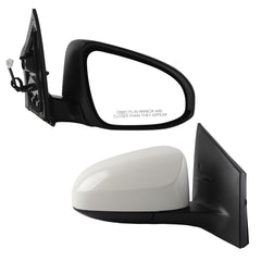 Right Passenger Side Mirror Compatible with Toyota Corolla 2014-2019 Power Glass Manual Folding Non-Heated Paint to Match Door Mirror Assembly Replaces 8791002F81C0 White 3Pins