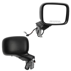Passenger Side Door Mirror Compatible with 2015-2023 Jeep Renegade Heated Manual Fold Power Glass Temperature Sensor Right Mirror Replaces# 5VY85LXHAA (5+2Pins）