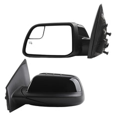 Left Driver Side Door Mirror Compatible with Ford Edge 2012-2014, 2011 Edge From 2-08-11 Production Date Manual Folding Heated Without Turn Signal light Without Blind spot detection (6pins)