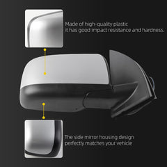 Passenger Side Mirror Silver Compatible with Nissan Rogue 2008-2015