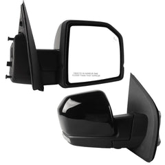 Passenger Side Mirror Compatible with 2015-2020 Ford F150 22pin | Electric folding Heated Temp Sensor Camera Memory Blind Spot Turn Signal Lamp Clearnce Puddle Lamp Right Door Black
