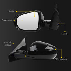 Side Rear View Mirror Compatible with 2021-2024 Chevy/Chevrolet Trailblazer LT Power Heated Power Glass Door Rearview Mirror Driver Left GM1320670 42725571-PFM(5pin)