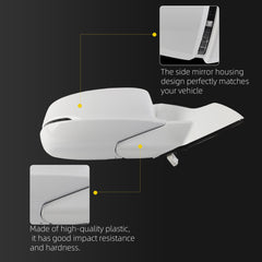 Right Passenger Side Door Mirror Assembly Compatible with Honda Accord 2013-2017 Power Glass Heated with Turn Signal Light Replaces HO1321275 76200T2GA41ZA White 6Pins