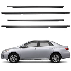 Weatherstrip Window Seal Car Window Moulding Trim 4pcs Compatible with Toyota Corolla 2009-2012 CE LE S XLE XRS Replaces# 7573012300 7571002210 7571012780 7574012390 7574002190 7572012780