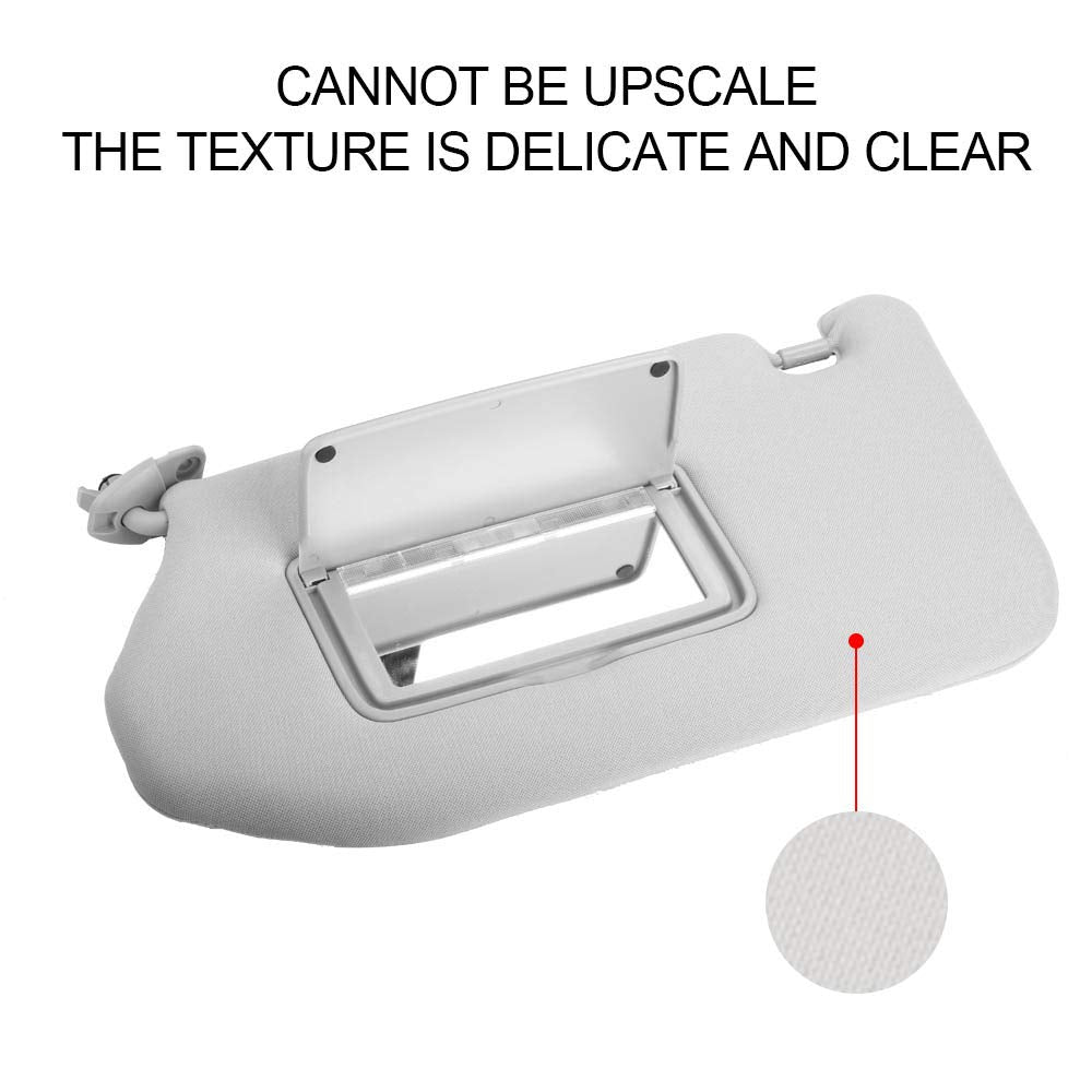 Gray Left Driver Side Sun Visor Compatible with Nissan Pathfinder 2013-2018 Infiniti QX60 2014-2017 JX35 2013 Replaces# 96401-9PB0A - Dasbecan