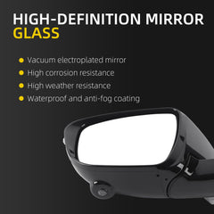 Driver Side Mirror Compatible with 15-24 Nissan Murano 13Pins | Heated Power Folding Power Glass With Turn Signal Light Camera White Left Rear View Mirror #NI1320288 96374-4BA0A