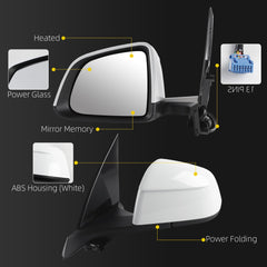 Side Mirror For 2025 2026 Tesla Model Y Juniper White Left 13Pin OE#213096900A,2130969-00-A Mirror Memory Power Folding Power Glass RearView Mirror Left Driver Side Door Mirror