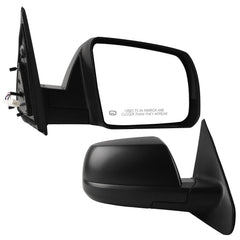 Right Passenger Side Door Mirror Compatible with 2014-2021 Toyota Tundra Without Blind Spot Detection Manual Folding Power Glass Heated Replaces 879100C440 TO1321302 Textured (5pins)