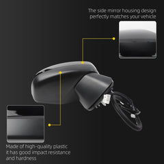 Right Passenger Side Door Mirror Compatible with 2023-2027 Honda CRV C-RV Turn Signal Light With Heated Blind Spot Detection Manual folding Power Glass Black 8pins
