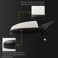 Passenger Side Door Mirror Compatible with 2012-2014 toyota camry Power Adjustment Manual Fold Non-Heated Painted Right Rearview Mirror Assembly Replace TO1321275 8790806400 8790806401 3Pins